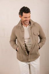 Knitted Shirt Jacket In
