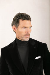 Peak Lapel Jacket In Velvet