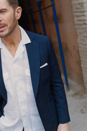 Riviera Collar Safari Shirt In Linen
