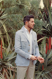 One Piece Collar Shirt In Sky Stripe