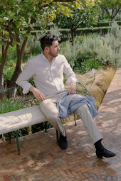 One Piece Collar Shirt In Sky Stripe