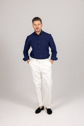 Button Down Collar Shirt In Seersucker