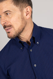 Button Down Collar Shirt In Seersucker