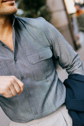 Workshirt In Herringbone Denim
