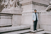 Single Breasted Notch Lapel Jacket In Houndstooth