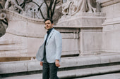 Single Breasted Notch Lapel Jacket In Houndstooth