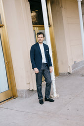 Flat Front Trouser In Denim