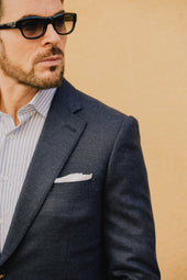 Single Breasted Notch Lapel Jacket In Anniversary Wool