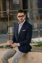 Cutaway Collar Shirt In Stripe Soft Cotton
