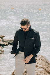 Painters Jacket In Blue Seersucker