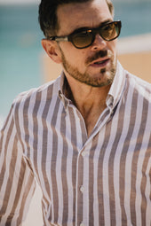 Button Down Shirt In Wide Stripe
