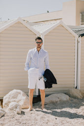 Button Down Shirt In Wide Stripe