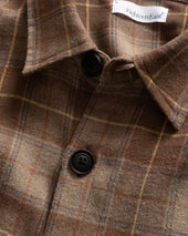 CALEB OVERSHIRT - FAWN / STAG BROWN / DUSTY RED / INDIGO / GOLDENRAY BRUSHED COTTON HERRINGBONE FLANNEL