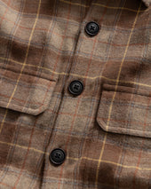 CALEB OVERSHIRT - FAWN / STAG BROWN / DUSTY RED / INDIGO / GOLDENRAY BRUSHED COTTON HERRINGBONE FLANNEL