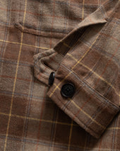 CALEB OVERSHIRT - FAWN / STAG BROWN / DUSTY RED / INDIGO / GOLDENRAY BRUSHED COTTON HERRINGBONE FLANNEL