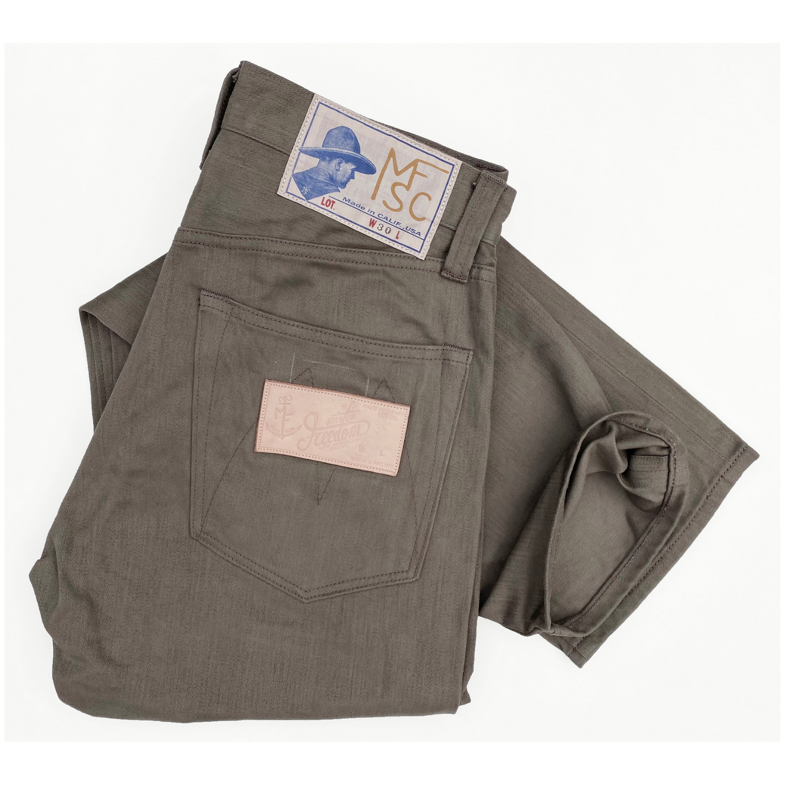 Californian Lot.64 - Mocha Sateen (Straight leg)