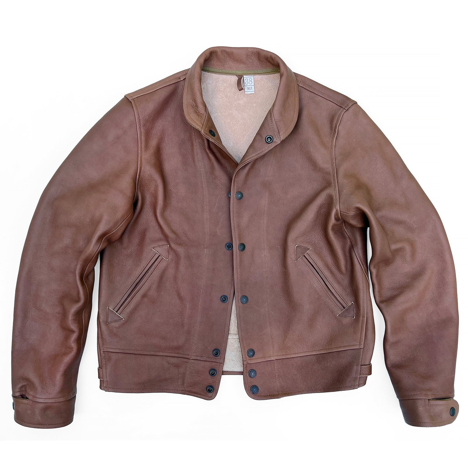 Campus Stud Jacket Bison Veg Tan Leather