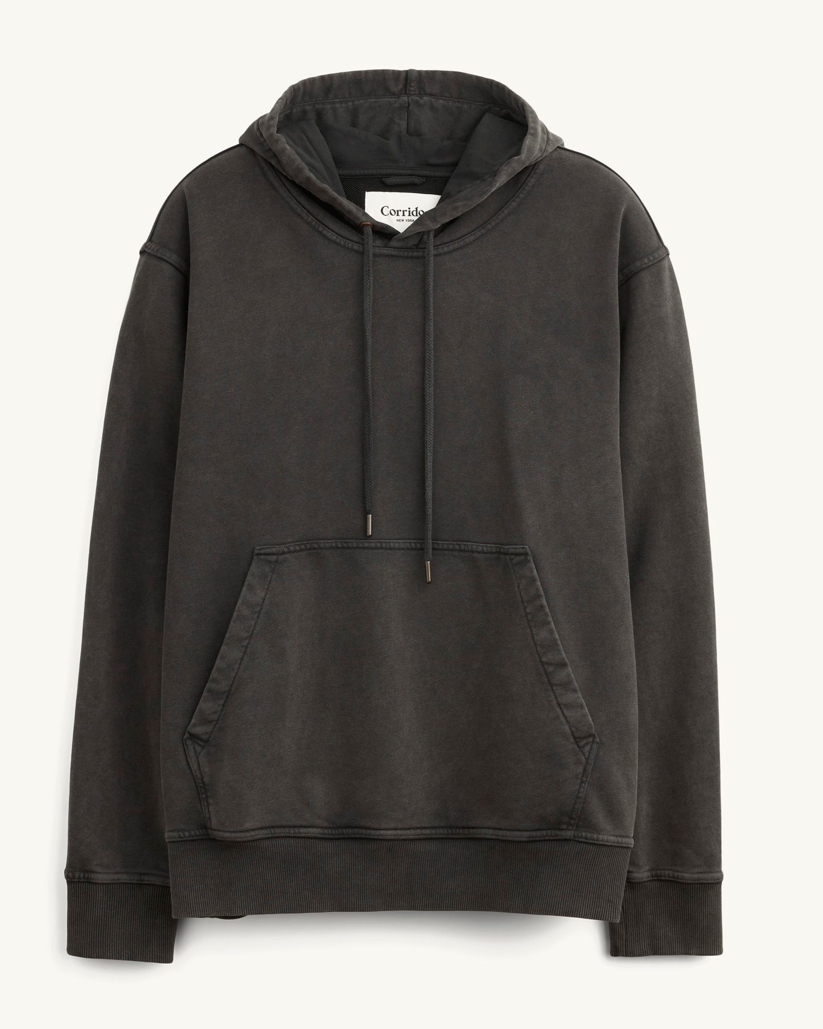 French Terry Hoodie - Black