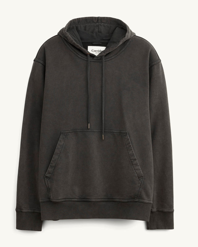 French Terry Hoodie - Black