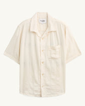 Striped Seersucker SS - White