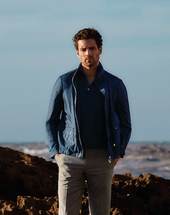 Parka Bleu Marine En Nylon