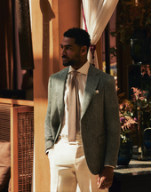 Chemise Beige Ray E Grise Et Framboise En Coton Laine Et Cachemire