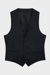 Gilet De Costume Carbone En Laine
