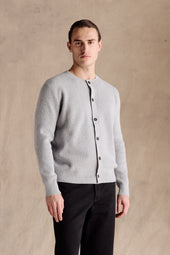 Hudson Crew Neck Cardigan Grey