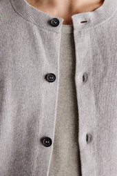 Hudson Crew Neck Cardigan Grey