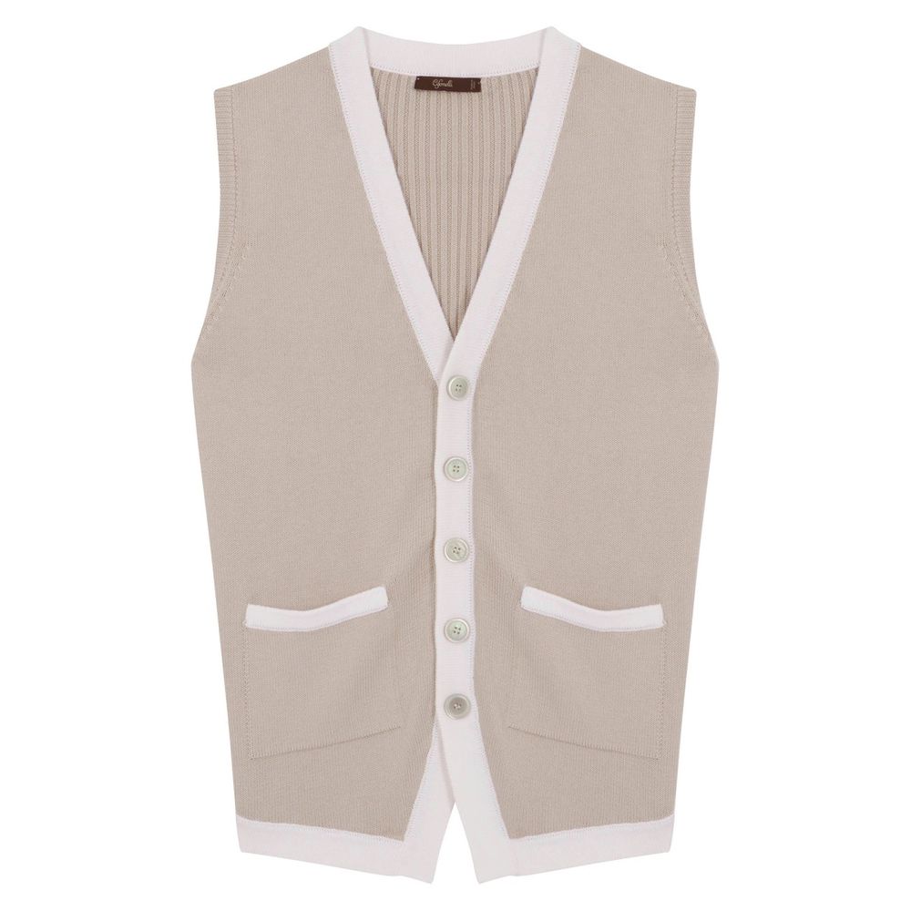 Gilet Beige En Coton
