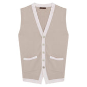 Gilet beige en coton
