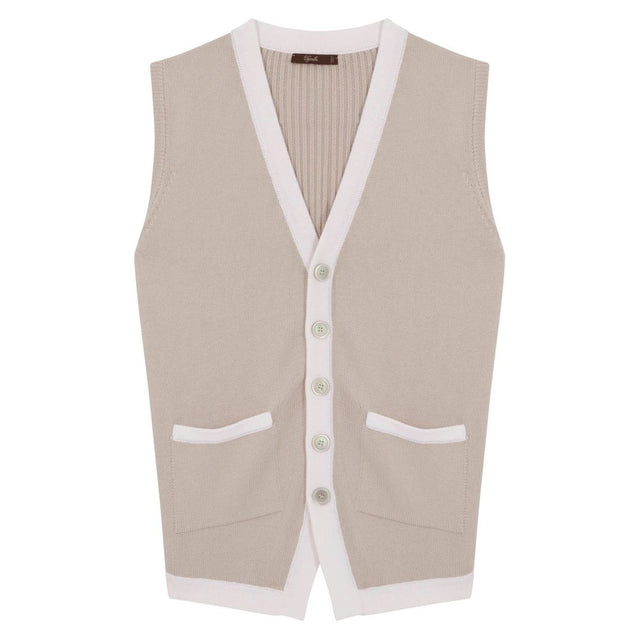 Gilet beige en coton