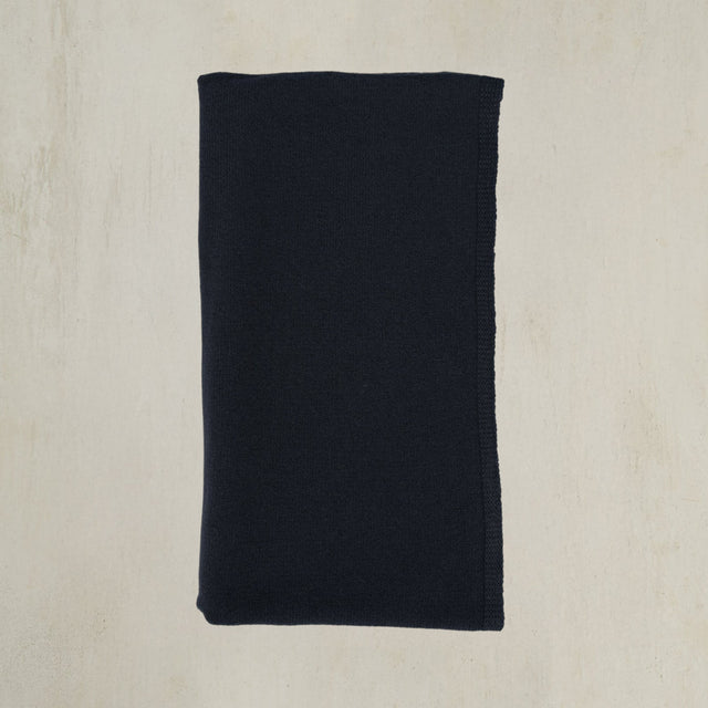Cashmere Knitted Scarf In Dark Navy