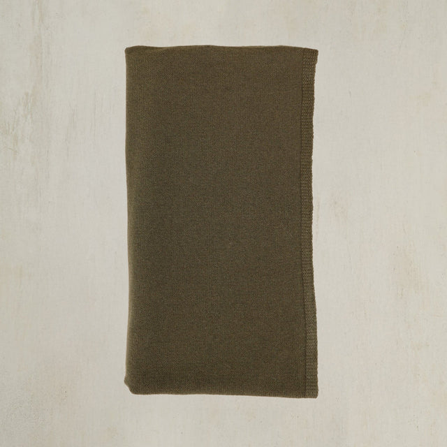Cashmere Knitted Scarf In Olive