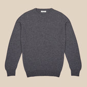 Cashmere crew neck in grey mélange