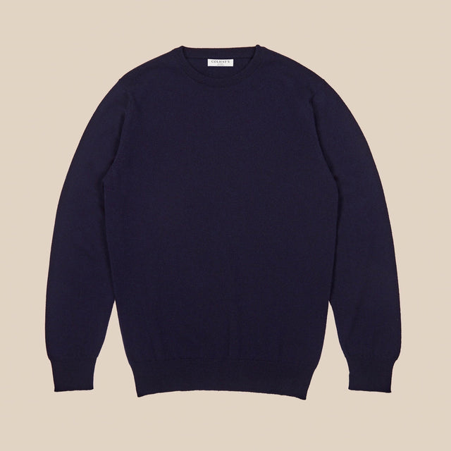 Cashmere crew neck in navy