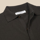 Cashmere Shirt Cardigan In Dark