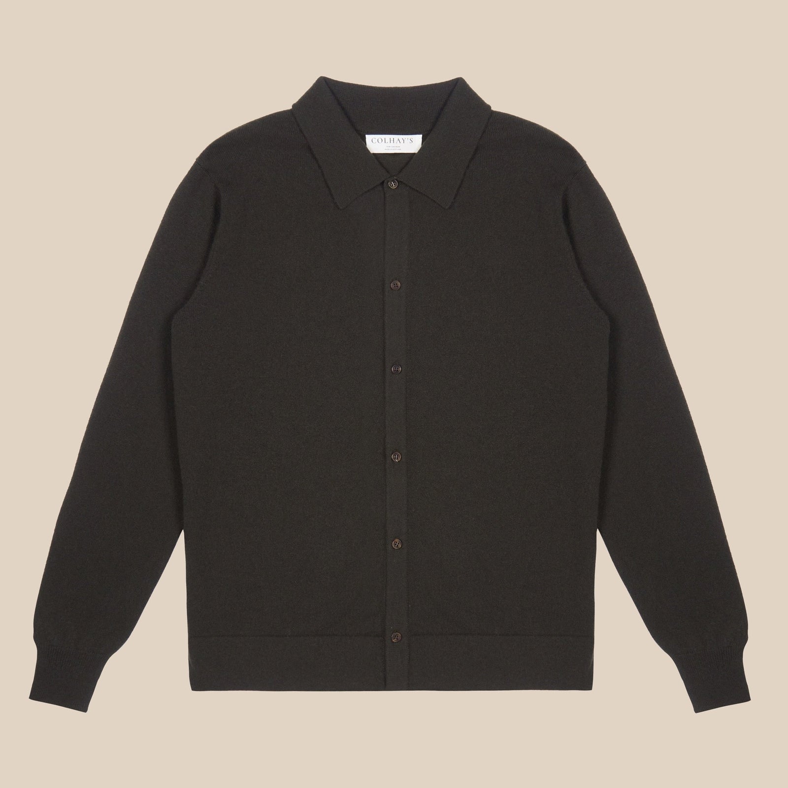Cashmere Shirt Cardigan In Dark