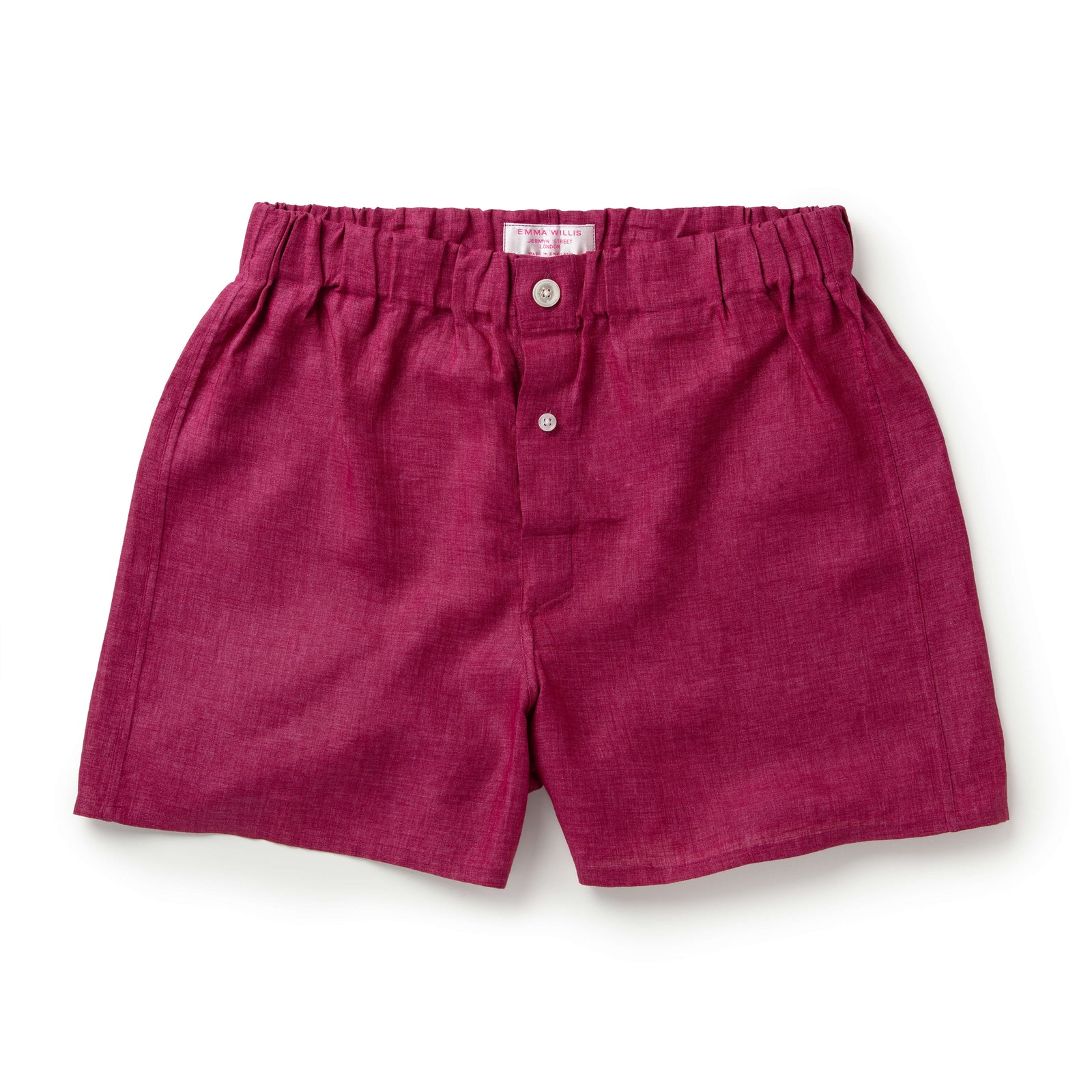 Cassis Linen Slim Fit Boxer Shorts New