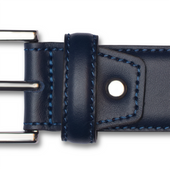 Marine Boucle Argent E Cuir De Veau