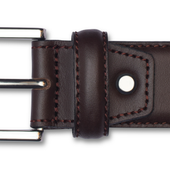 Marron Fonc Boucle Argent E Cuir De Veau