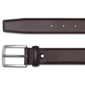 Marron Fonc Boucle Argent E Cuir De Veau