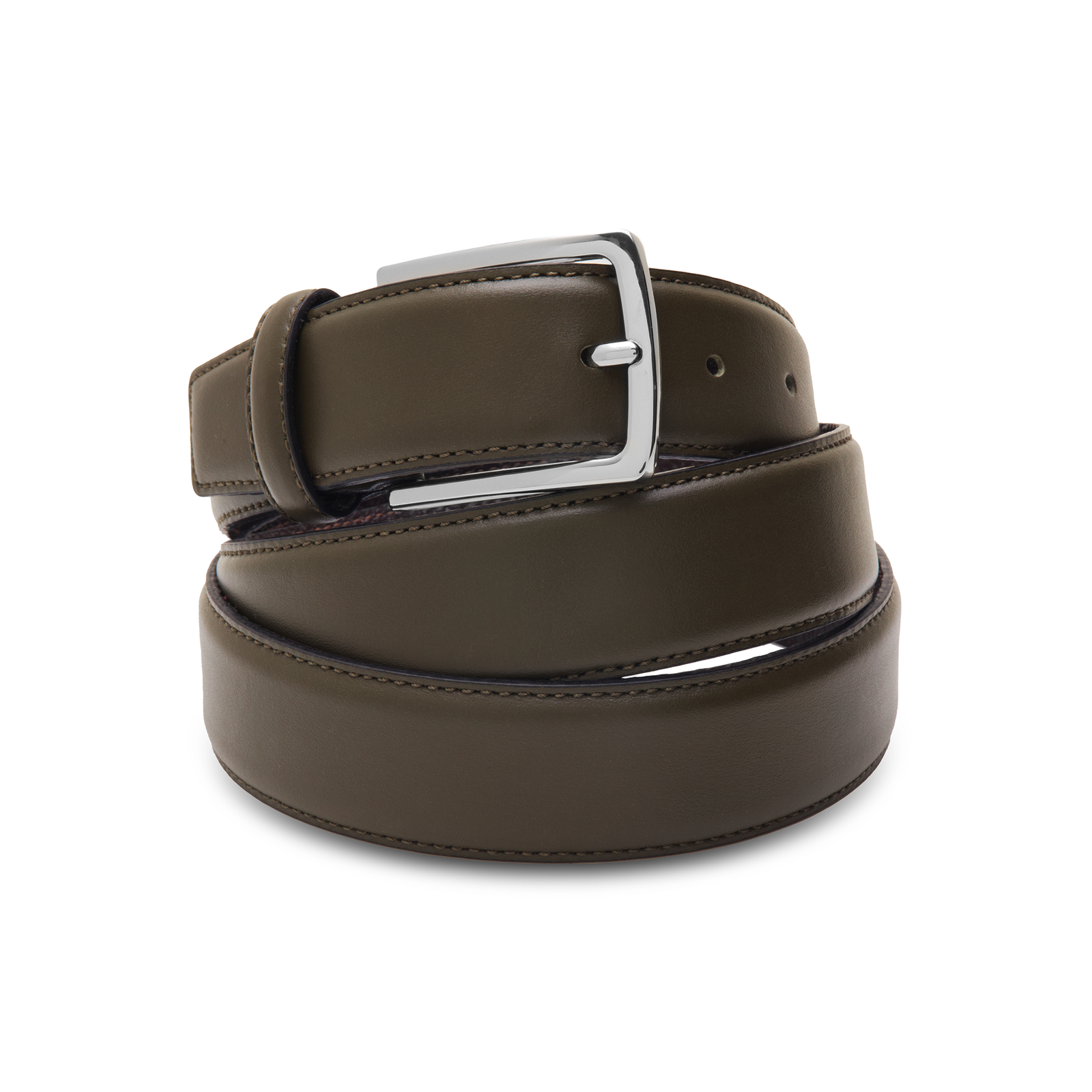 Vert Boucle Argent E Cuir De Veau