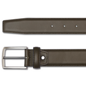 Vert Boucle Argent E Cuir De Veau