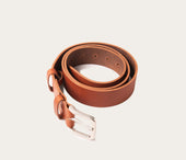 Ceinture 35mm fauve boucle argent
