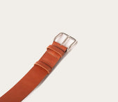 Ceinture 35mm fauve boucle argent