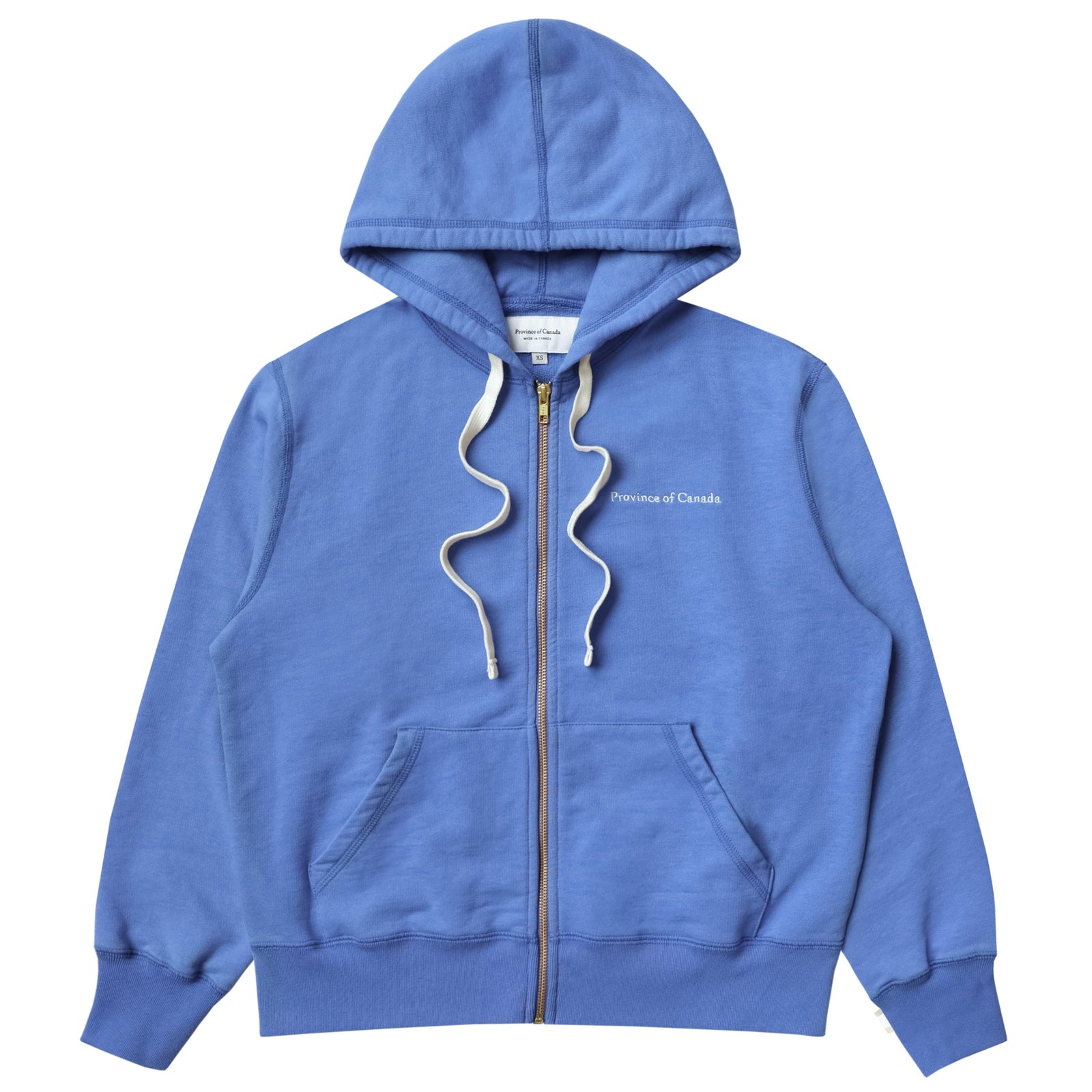 French Terry Zip Hoodie Blue Unisex