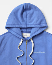 French Terry Zip Hoodie Blue Unisex