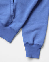 French Terry Zip Hoodie Blue Unisex