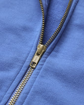 French Terry Zip Hoodie Blue Unisex